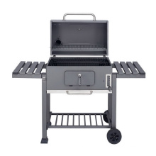 XL Size Wagon Charcoal BBQ Grill with Chimney Burner Gas Grill with Cabinets Wheels Stainless Steel Gas BBQ Grill
